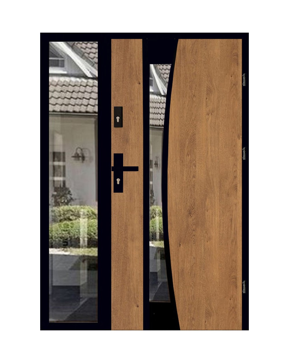 Db inox 14 lustro black alu 85mm 1 | 43 | sawicki polskie drzwi