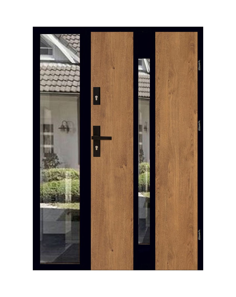 Db inox 4 s lustro black alu 85mm 1 | 43 | sawicki polskie drzwi